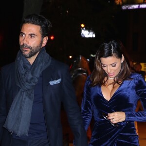 Exclusif - Eva Longoria et son mari Jose Baston sont allés dîner au restaurant Cipriani à New York, le 21 novembre 2017.