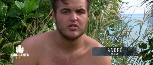 André dans "Koh-Lanta Fidji" (TF1), vendredi 8 décembre 2017.