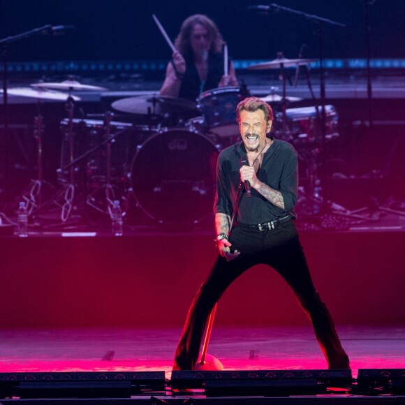 Johnny Hallyday en concert au Grand Stade Lille Métropole (Stade Pierre Mauroy) à Lille. Les 9 et 10 octobre 2015 © Cyril Moreau / Bestimage