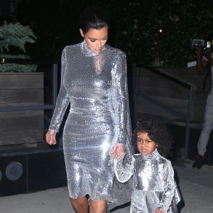 Kim Kardashian et sa fille North West à New York, le 5 septembre 2016.