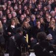 Le clan Hallyday aux obsèques de Johnny Hallyday à Paris. Le 9 décembre 2017.