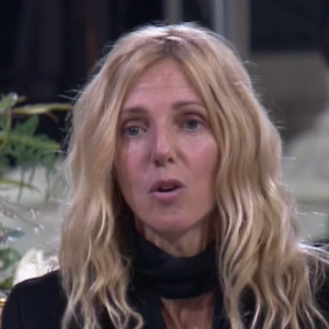 Sandrine Kiberlain aux obsèques de Johnny Hallyday à Paris. Le 9 décembre 2017.