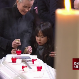 Laeticia Hallyday aux obsèques de Johnny Hallyday à Paris. Le 9 décembre 2017.