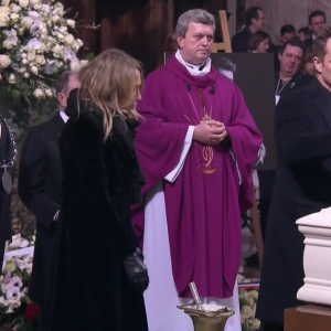 Laura Smet et David Hallyday - aux obsèques de Johnny Hallyday à Paris. Le 9 décembre 2017.