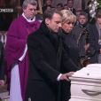 Le couple Macron aux obsèques de Johnny Hallyday à Paris. Le 9 décembre 2017.