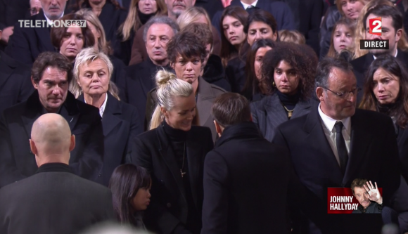 Laeticia Hallyday aux obsèques de Johnny Hallyday à Paris. Le 9 décembre 2017.
