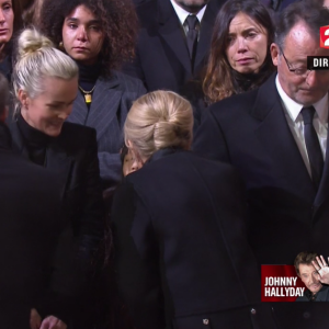 Laeticia Hallyday aux obsèques de Johnny Hallyday à Paris. Le 9 décembre 2017.