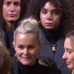 Laeticia Hallyday aux obsèques de Johnny Hallyday à Paris. Le 9 décembre 2017.