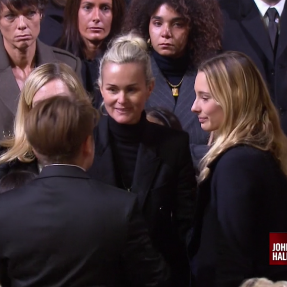 Laeticia Hallyday aux obsèques de Johnny Hallyday à Paris. Le 9 décembre 2017.