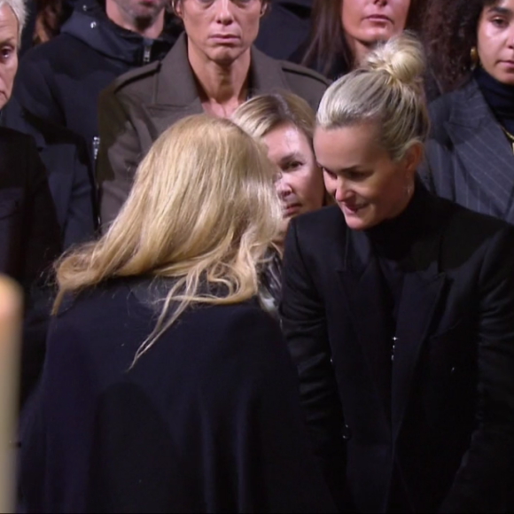Laeticia Hallyday aux obsèques de Johnny Hallyday à Paris. Le 9 décembre 2017.