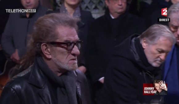 Eddy Mitchell aux obsèques de Johnny Hallyday à Paris. Le 9 décembre 2017.