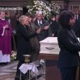Muriel Robin et Anne Le Nen aux obsèques de Johnny Hallyday à Paris. Le 9 décembre 2017.