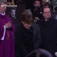 François Hollande et Julie Gayet aux obsèques de Johnny Hallyday à Paris. Le 9 décembre 2017.