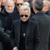 Laeticia Hallyday - Sortie de l'église de la Madeleine après les obsèques de Johnny Hallyday à Paris le 9 décembre 2017. © Veeren / Bestimage