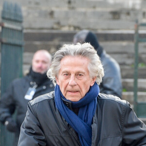 Roman Polanski - Sorties de l'église de la Madeleine après les obsèques de Johnny Hallyday à Paris, le 9 décembre 2017. © Coadic Guirec/Bestimage