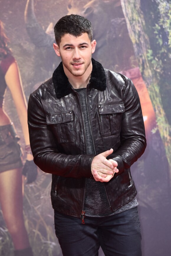 Nick Jonas à la première de "Jumanji: Welcome To The Jungle" au CineStar Sony Center à Berlin, le 6 décembre 2017.