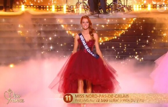 Miss Nord-Pas-De-Calais : Maëva Coucke - Concours Miss France 2018. Sur TF1, le 16 décembre 2017.