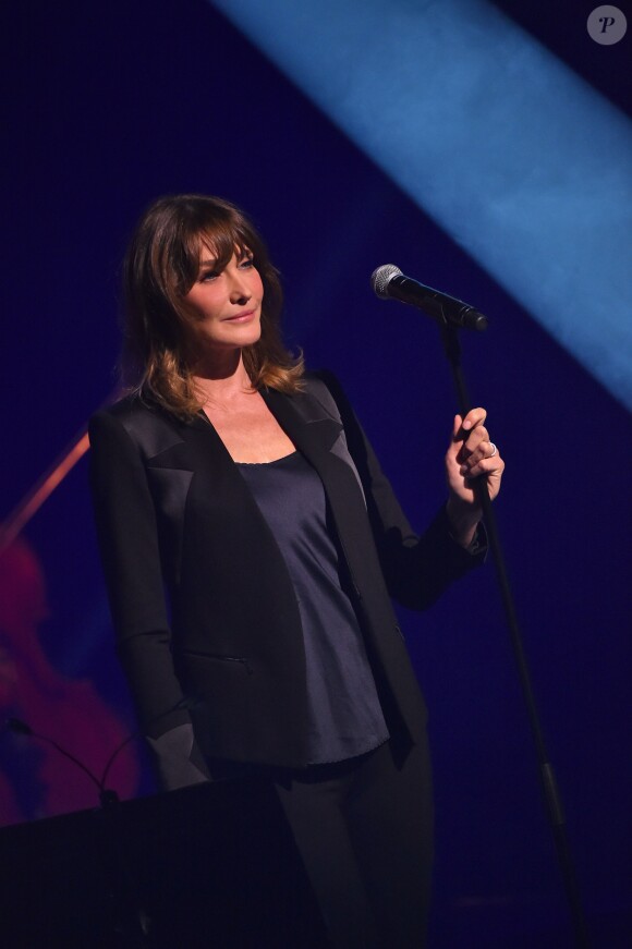 Exclusif - Carla Bruni Sarkozy est en concert à l'Opéra Garnier à Monaco. Le 29 novembre 2017. © Bruno Bebert / Bestimage