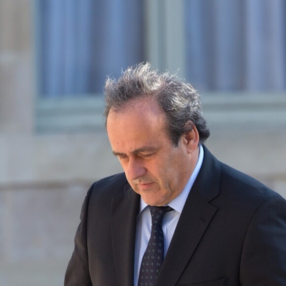 Décès de Aldo Platini, père de Michel Platini - Michel Platini - François Hollande reçoit Michel Platini au Palais de l'Elysée à Paris le 10 juin 2015.