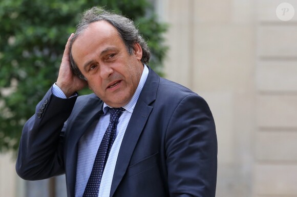 Michel Platini - A l'occasion du lancement de l’Euro 2016, organisé en France, le Président de la République, François Hollande a réuni les principaux protagonistes autour d’un déjeuner au Palais de l'Elysée à Paris le 11 septembre 2014.