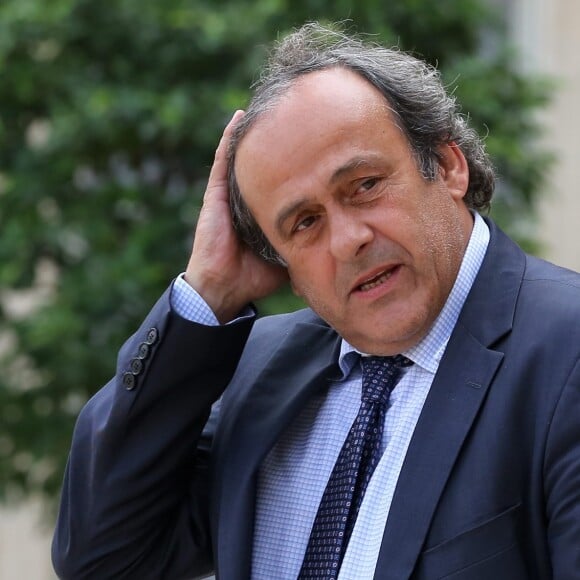 Michel Platini - A l'occasion du lancement de l’Euro 2016, organisé en France, le Président de la République, François Hollande a réuni les principaux protagonistes autour d’un déjeuner au Palais de l'Elysée à Paris le 11 septembre 2014.