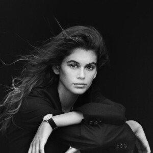 Kaia Gerber pose pour la nouvelle campagne de montres OMEGA, le 12 décembre 2017.