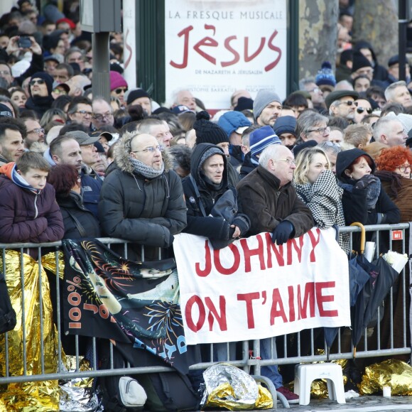 Obsèques de Johnny Hallyday en l'église La Madeleine à Paris, le 9 décembre 2017. © Christophe Aubert/Bestimage