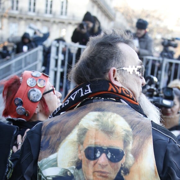 Obsèques de Johnny Hallyday en l'église La Madeleine à Paris, le 9 décembre 2017. © Christophe Aubert/Bestimage