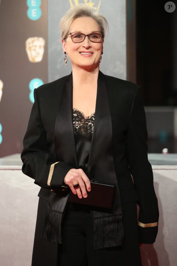 Meryl Streep - Arrivées aux BAFTA 2017 (British Academy Film Awards) au Royal Albert Hall à Londres, le 12 février 2017.