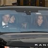 Le prince William et la duchesse Catherine de Cambridge avec leurs enfants George et Charlotte ainsi que la nourrice Maria Teresa Turrion Borrallo au palais de Buckingham pour le traditionnel déjeuner de Noël organisé par la reine Elizabeth II, le 20 décembre 2017 à Londres.