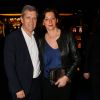 Patrick Chêne et sa femme Laurence - Photocall à l'occasion de la présentation du nouveau spectacle du Lido "Paris Merveilles" à Paris, le 8 avril 2015