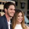 Melissa Benoist et son mari Blake Jenner - Première du film "The Longest Ride" à Hollywood le 6 avril 2015.