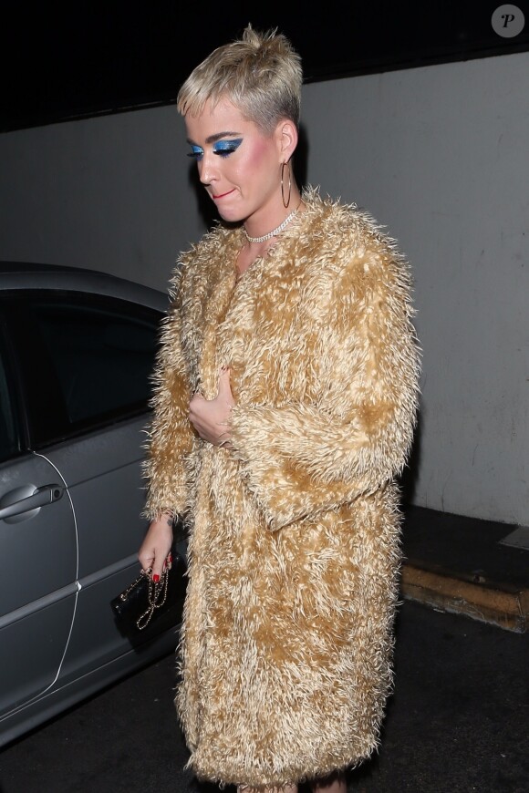Katy Perry est allée dîner au restaurant Delilah après son concert au Centre Staples à Los Angeles, le 8 novembre 2017.