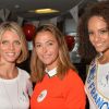 Sylvie Tellier, Sandrine Quetier et Alicia Aylies (Miss France 2017) lors de la 13ème édition du Charity Day dans la salle des marchés d'Aurel BGC dans le quartier de la Bourse à Paris le 11 septembre 2017. © Veeren / Bestimage
