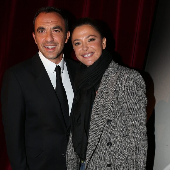 Nikos Aliagas et Sandrine Quetier - Vernissage de l'exposition "Studio Harcourt Paris Off", avec pour invité d'honneur Nikos Aliagas, à Paris le 15 Novembre 2012.