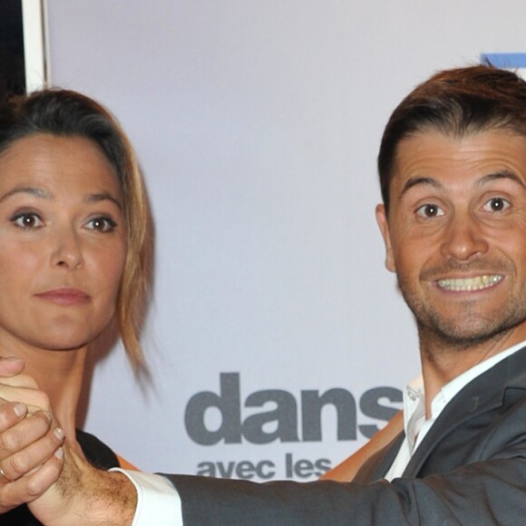 Sandrine Quetier et Christophe Beaugrand - Casting de la saison 4 de "Danse avec les stars" à Paris le 10 septembre 2013.