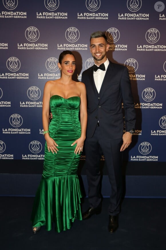 Exclusif - Javier Pastore et sa compagne Chiara Picone - Dîner de gala au profit de la Fondation PSG au Parc des Princes à Paris le 16 mai 2017. © Rachid Bellak/Bestimage