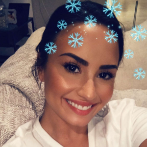 Demi Lovato sur une photo publiée sur Snapchat le 27 décembre 2017