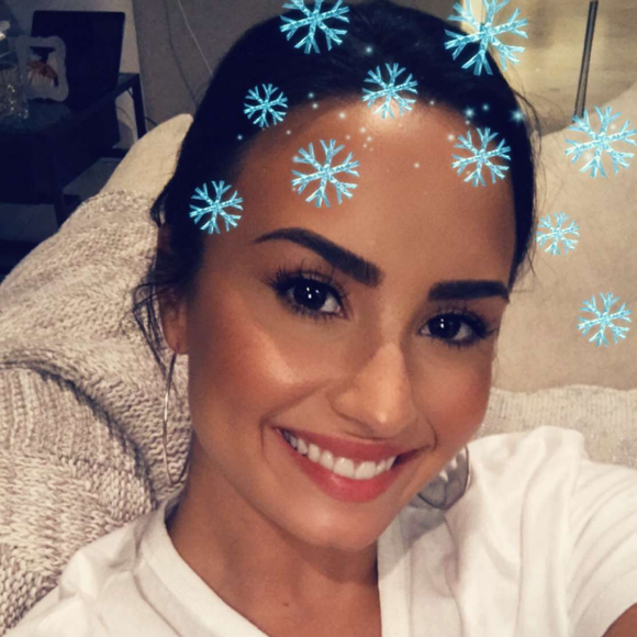 Demi Lovato sur une photo publiée sur Snapchat le 27 décembre 2017