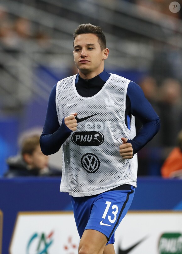 Florian Thauvin de l'OM en équipe de France lors du match contre le Pays de Galles le 10 novembre 2017 au Stade de France.