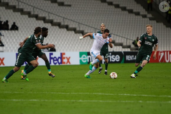Florian Thauvin lors du match d'Europa League de l'OM contre Konyaspor à l'Orange Vélodrome le 14 septembre 2017.