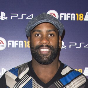 Teddy Riner - Lancement du jeu vidéo de football FIFA 18 (FIFA 2018) à l'établissement public de coopération culturelle parisien "CentQuatre" à Paris, France, le 25 septembre 2017. © Pierre Perusseau/Bestimage