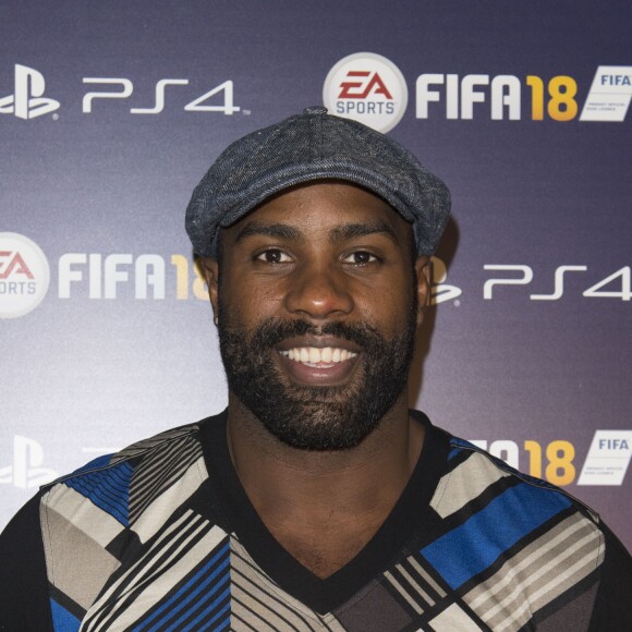 Teddy Riner - Lancement du jeu vidéo de football FIFA 18 (FIFA 2018) à l'établissement public de coopération culturelle parisien "CentQuatre" à Paris, le 25 septembre 2017. © Pierre Perusseau/Bestimage