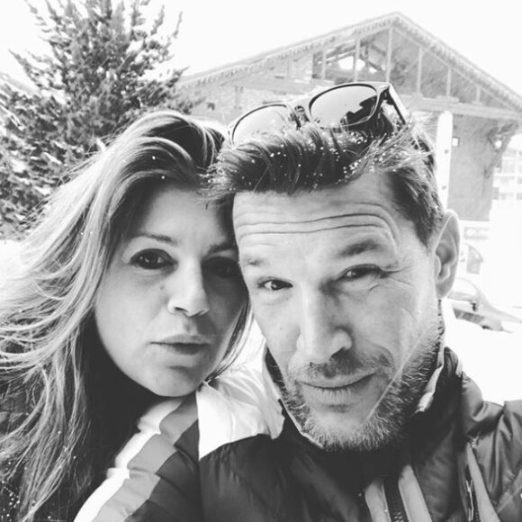 Benjamin Castaldi en vacances à Val-d'Isère, au ski, avec ses fils Simon et Enzo ainsi que son épouse Aurore Aleman, son beau-frère Bob Sinclar et les enfants de ce dernier : Paloma et Raphaël Le Friant.