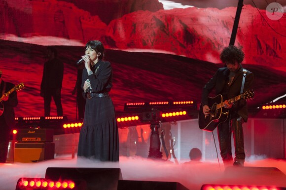 Exclusif - Nolwenn Leroy et Yarol Poupaud - Enregistrement de l'émission "Johnny, toute la musique qu'ils aiment" à la Seine Musicale, le 13 décembre 2017. L'émission sera diffusée le samedi 6 janvier sur TF1 © Perusseau-Veeren / Bestimage