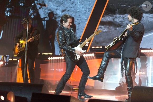 Exclusif - Thomas Dutronc et Yarol Poupaud - Enregistrement de l'émission "Johnny, toute la musique qu'ils aiment" à la Seine Musicale, le 13 décembre 2017. L'émission sera diffusée le samedi 6 janvier sur TF1 © Perusseau-Veeren / Bestimage