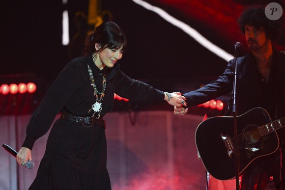 Exclusif - Nolwenn Leroy et Yarol Poupaud - Enregistrement de l'émission "Johnny, toute la musique qu'ils aiment" à la Seine Musicale, le 13 décembre 2017. L'émission sera diffusée le samedi 6 janvier sur TF1 © Perusseau-Veeren / Bestimage