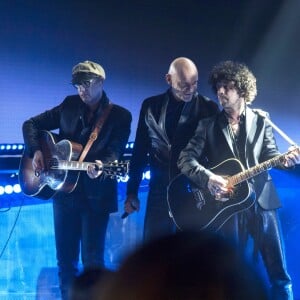 Exclusif - Philippe Almosnino, Gaëtan Roussel et Yarol Poupaud - Enregistrement de l'émission "Johnny, toute la musique qu'ils aiment" à la Seine Musicale, le 13 décembre 2017. L'émission sera diffusée le samedi 6 janvier sur TF1 © Perusseau-Veeren / Bestimage