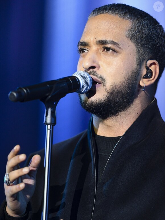 Exclusif - Slimane - Enregistrement de l'émission "Johnny, toute la musique qu'ils aiment" à la Seine Musicale, le 13 décembre 2017. L'émission sera diffusée le samedi 6 janvier sur TF1 © Perusseau-Veeren / Bestimage