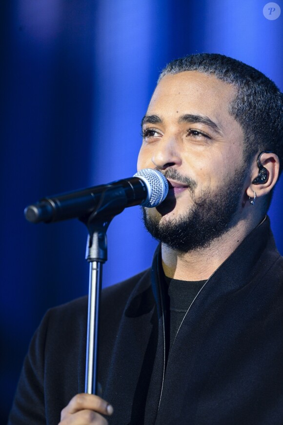 Exclusif - Slimane - Enregistrement de l'émission "Johnny, toute la musique qu'ils aiment" à la Seine Musicale, le 13 décembre 2017. L'émission sera diffusée le samedi 6 janvier sur TF1 © Perusseau-Veeren / Bestimage